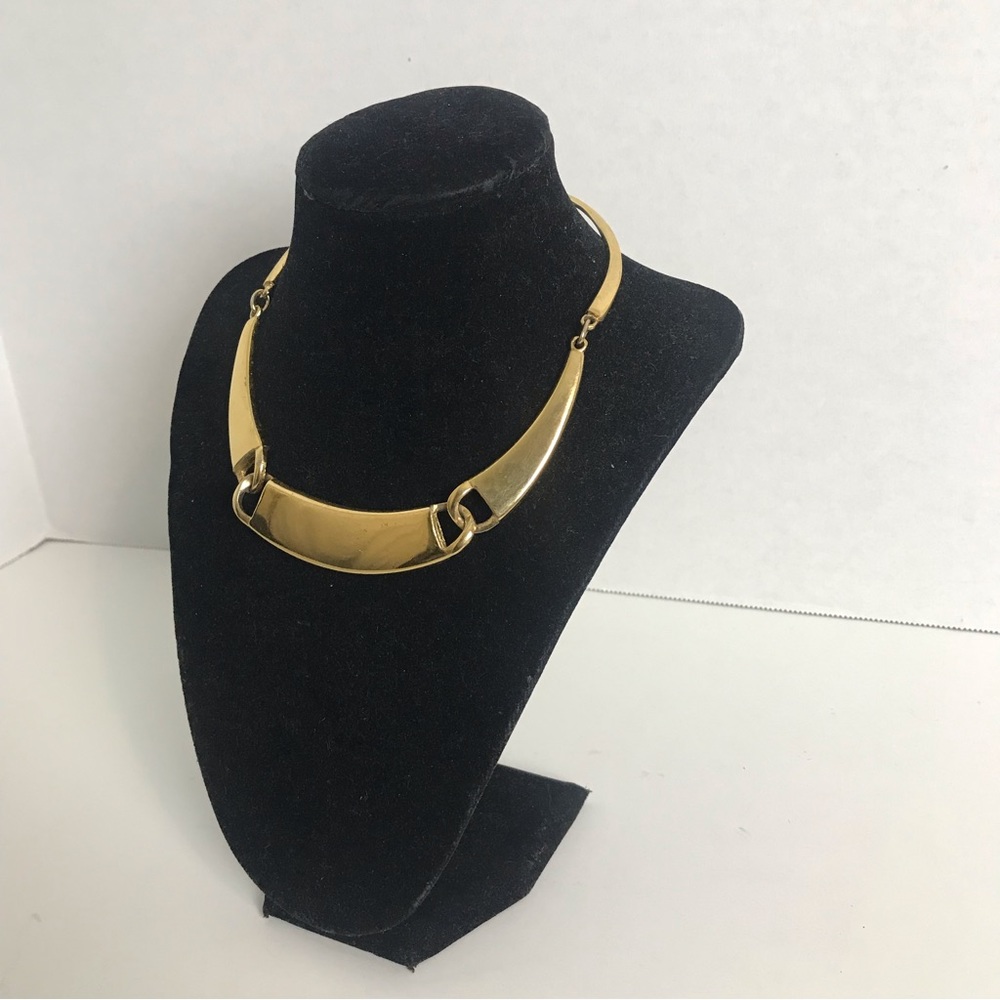 Trifari Vintage Womens Gold Tone Classic Choker Necklace